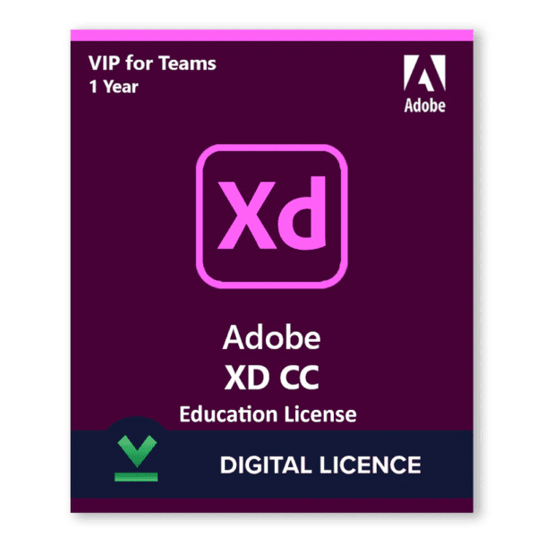 Adobe Experience Design (XD) CC VIP | 1 Year | Digital License for Education